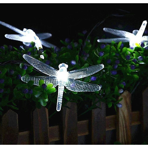 Solcelledrænkelys 30led Våd Dragonfly Formet Fe Deko