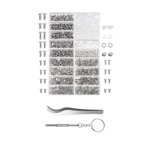 Micro Screw Glasögonreparationssatser, med pincett och skruvmejsel,