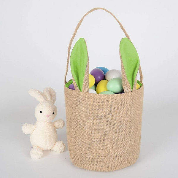 Æg Kurv Ferie Kanin Bunny Trykt Lærred Gave Bære Æg C