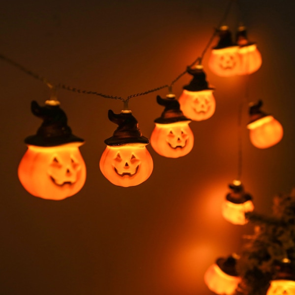 Halloween græskar lysstreng led spøgelsesfestival spøgelsesdekoration