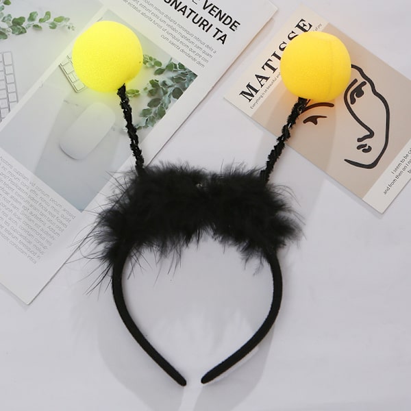Set med 4 bi-tiaror, gula LED, tiara, bi, tiara, humla, w