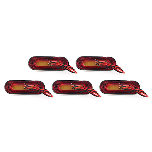 5 stk 4 LED sidemarkeringslys for bil, lastebil, tilhenger