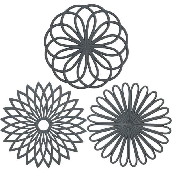 3 sæt silikoneunderlag Interessant udskåret multi-use -
