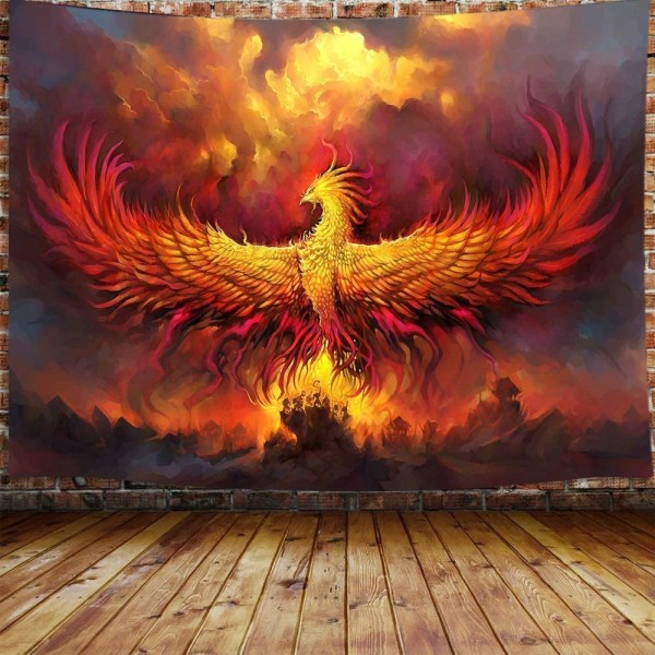 Soveroms dekorative veggteppe - Phoenix Fire Power Greek