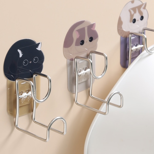 The Cat Khaki-Puncture-Free Sink Storage Rack Bathroom Storage R
