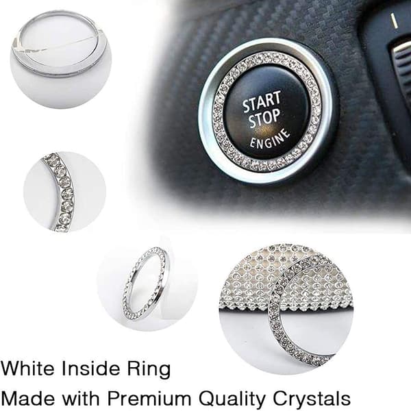 Rhinestone Sequin Rattdeksel Glans Diamant Krystall Bil