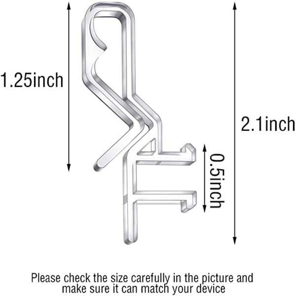 20 stk. skjulte 2,1 tommer valance clips gennemsigtige plastik valance clips