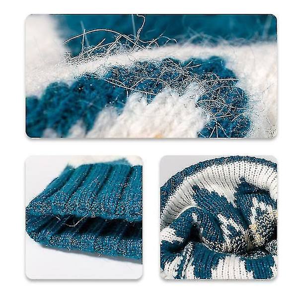 Naisten Beanie-hatut Tekoturkis Pom Beanie Talvihattu sininen