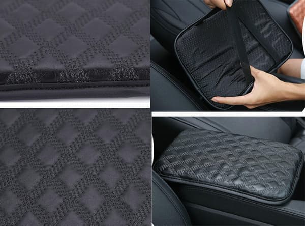 Auto Center Console Pad PU Lær Bil Armlene Sete Boks Deksel Pr