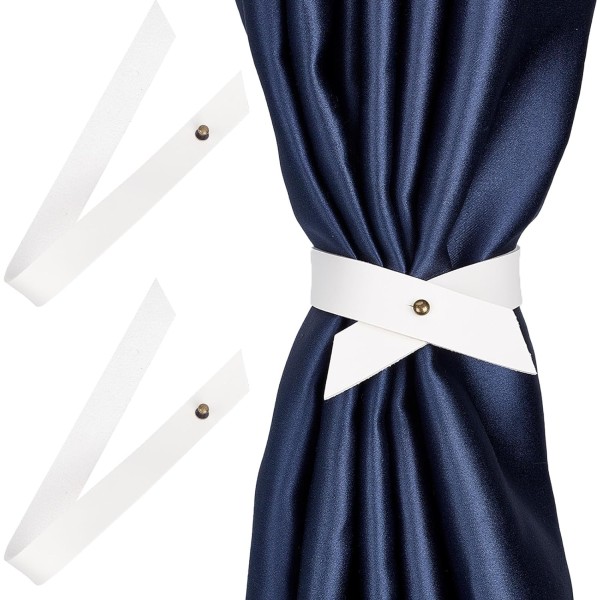 2 Pack White Curtain Ties Back Clip Curtain Fixers Outdoor Curtai