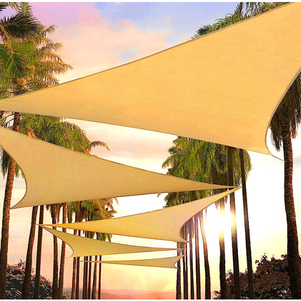 4x4x4M triangel parasoll segel gul-utomhus parasoll innergård gar