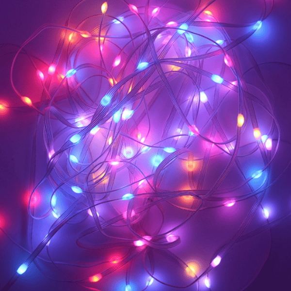 10m rgb nahkainen lanka liukulamppu string Bluetooth äänikomento