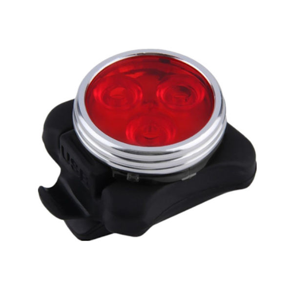 USB-ladattava LED-pyörävalo 4 vakio/vilkku-tilassa (punainen l