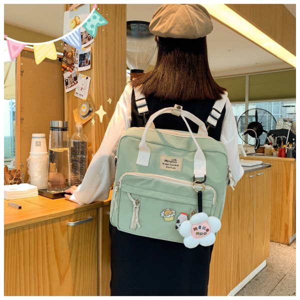 Söt Kawaii Ryggsäck Skolmaterial Laptop Ryggsäck, Tillbaka t