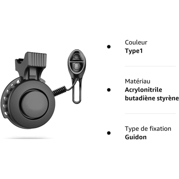 Svart sykkelklokke sykkelklokke sykkelklokke for landeveissykkel