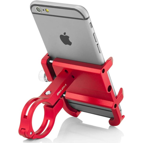 Rød Universal Motorsykkel Sykkelholder for Mobiltelefon, Smartphon