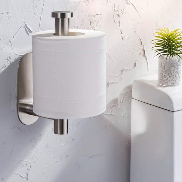 Toiletpapirholder, rustfrit selvklæbende toiletpapirholder i rustfrit stål