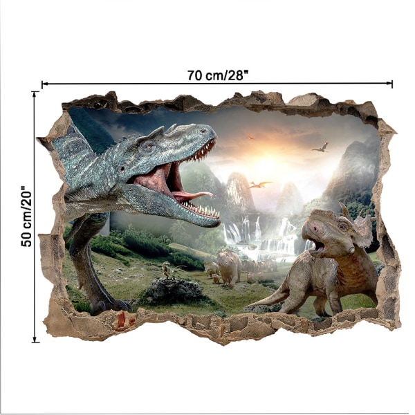 En bit 50 × 70CM dinosaurie sovrum vardagsrum dekoration wal