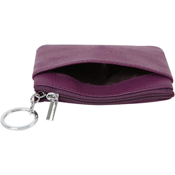 Kvinners ekte skinnmyntpung Mini Pouch Change Wallet med