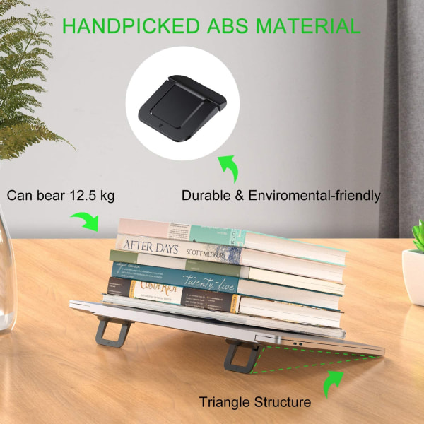 Mini bærbar computerstand, foldbar bærbar computerstand, egnet til de fleste bærbare computere