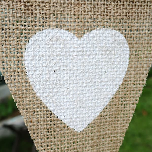 Vimpel i jute, 2,8 meter/13 st triangelformade flaggor