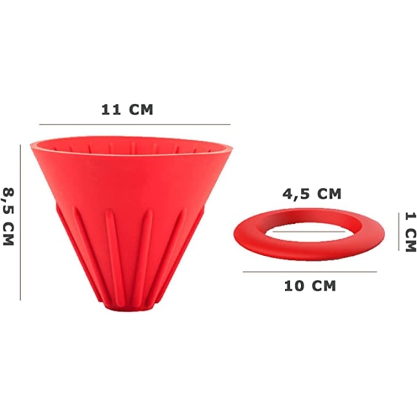 Silikoninen kahvinsuodattimen pidike - Jalusta kahvin valmistamiseen ilman