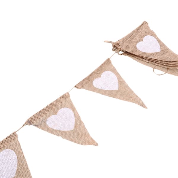 Vimpel i jute, 2,8 meter/13 st triangelformade flaggor