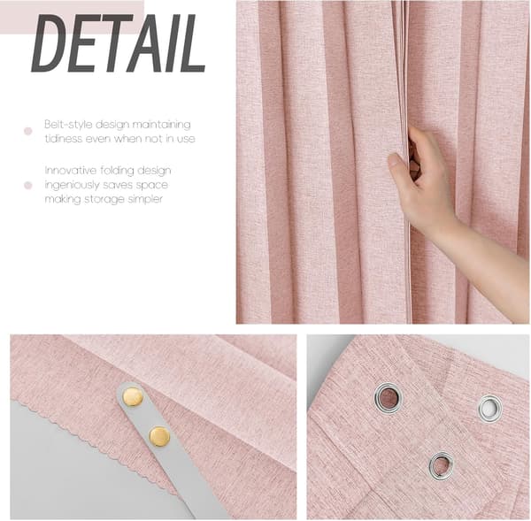 2026 Duschdraperi Magnetiska Vikbara Duschdraperier Tyg Polyester Vattentäta Duschdraperier (Rosa, 77\" B x 72\" L)