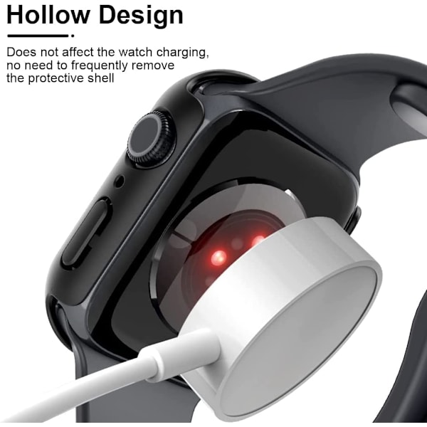 2-pak hårdt etui designet til Apple Watch Series 7/8 45mm