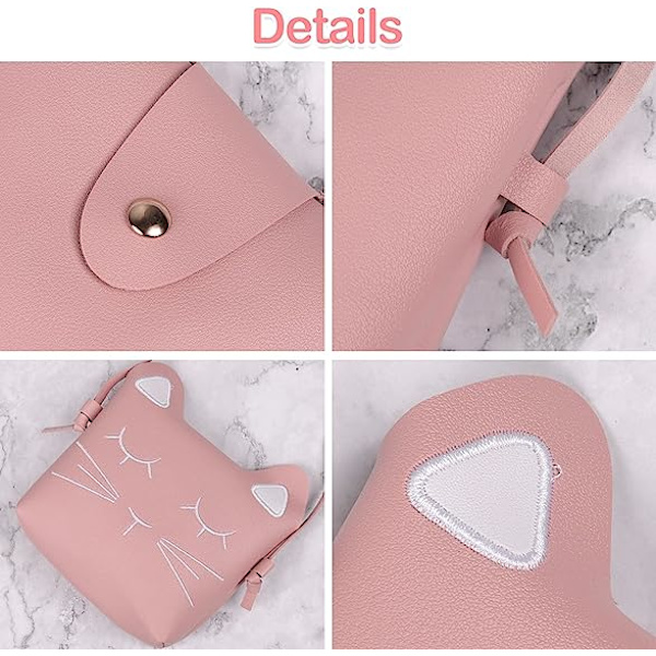 PU Læder Mini Crossbody Taske, Sød Lille Piger Crossbody Taske H