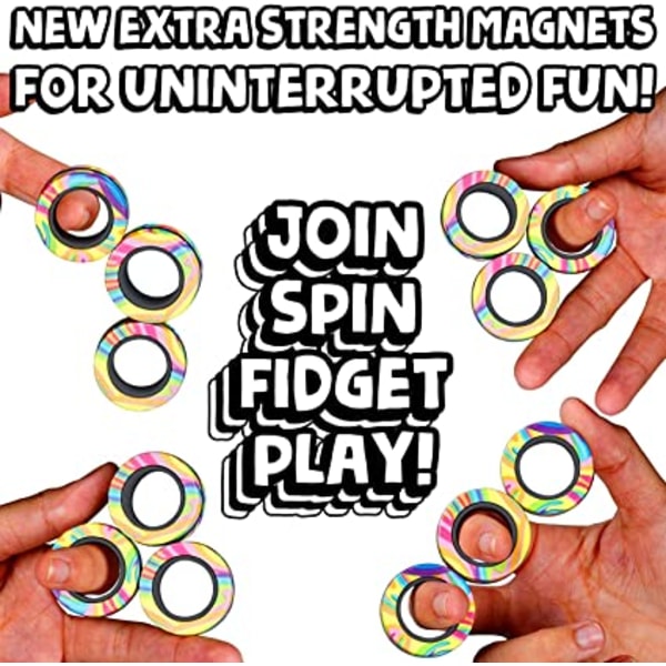 Magnetiske ringer leketøy, voksne magneter ringleker for angstlindring T