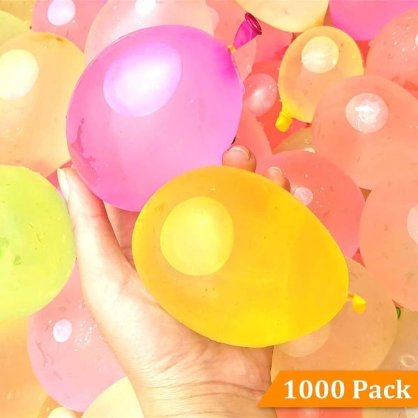 Vannballongpåfyllingssett 1000 pakke fargerike lateksbomber vann F