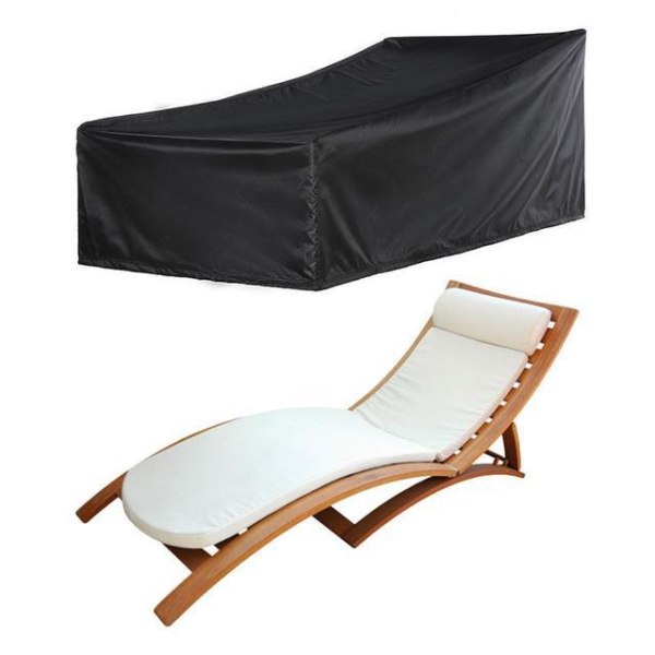 1 loungestolbetræk (sort, 200 * 70 * 40 * 68 cm), ho