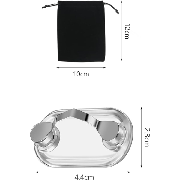 2 stk. Magnetisk Brilleholder Brilleholder Mini Original Magnetisk Brilleklips Klips på Tøj til Solbriller Vision Presbyopia Sikkerhedslæsning Øretelefon Mænd Kvinder