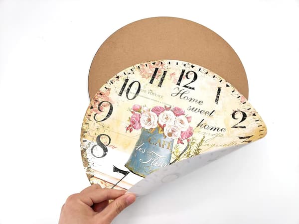 30cm Vintage Rustik Väggklocka, Tyst Trätavla Timer Klocka f