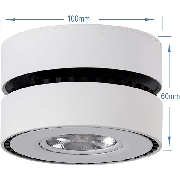 Innendørs 12W LED-takjusterbare reflektorer Taklampe C
