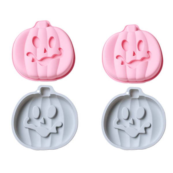 4-delt gresskar Halloween silikon mousse kakeform bakeware