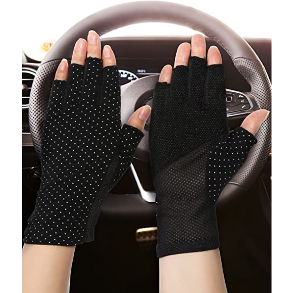 Fingerløse handsker Skridsikre UV-beskyttelse Kørehandsker Sommer O