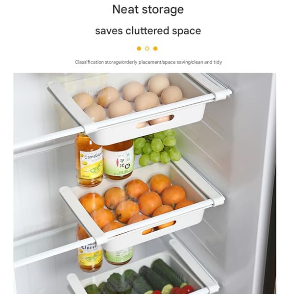 2-pack Kylskåpslåda Organizer, Hängande Förvaring Ägghylla