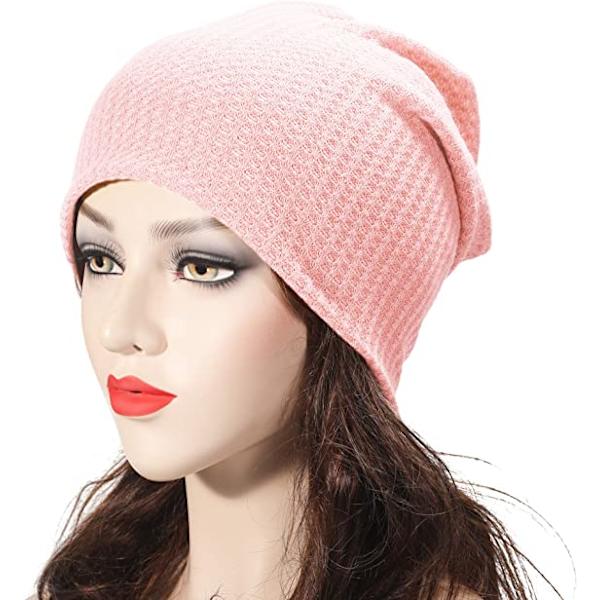 Jersey Beanies Tynn Nattlue for Kvinner Menn，Rosa