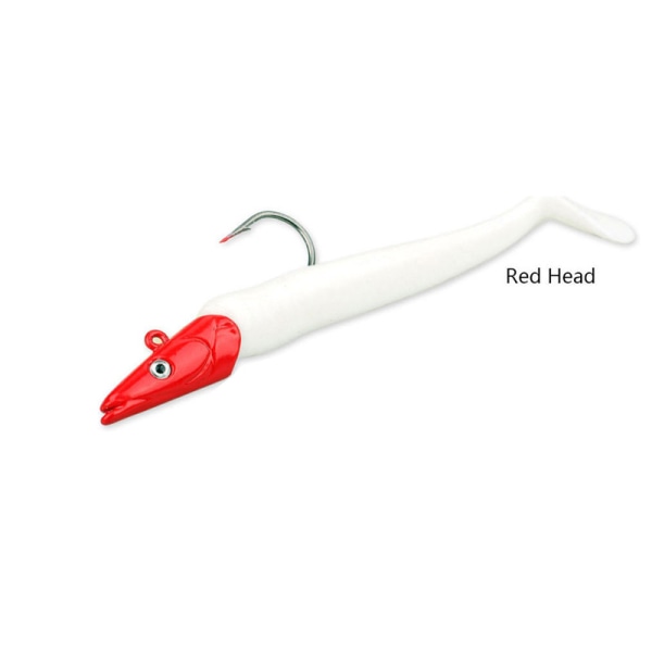 Croch Soft Fiske Lokker 10stk med Jig Hoved og T Hale 11cm til