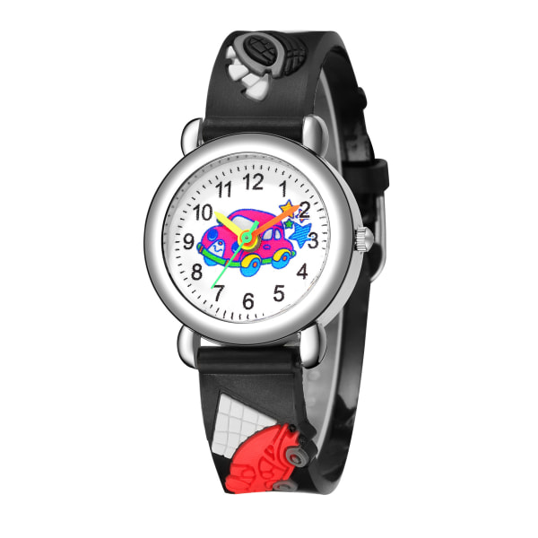 Kids Watch(Black, Car),Children's Waterproof Wristwatch Quartz Mo