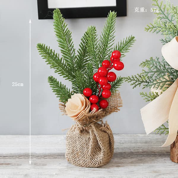 25CM Julepynt Bordplade Vindue Mini Jule Træ