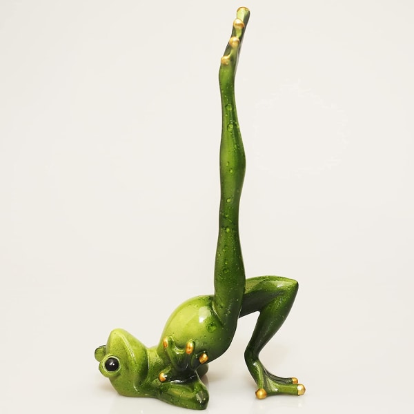 Creative Craft Resin Frog Figur Statue dekorasjon, Morsom Pers
