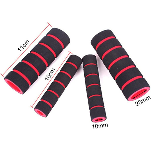 Blå styrehåndtak dekker 4 stk/sett GRIP Universal Comfort Grip Motorsykkel Scooter Sykkelstenger, 2 stk styrehåndtak dekker + 2 stk grepdeksler Komfortable, holdbare, sklisikre