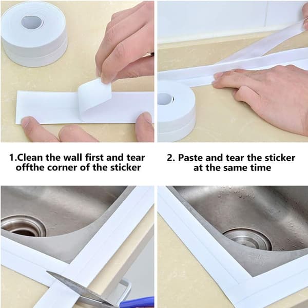 Vanntett Tape Selvklebende Strips Forsegling Hvit Anti-Mugg - 1 stk