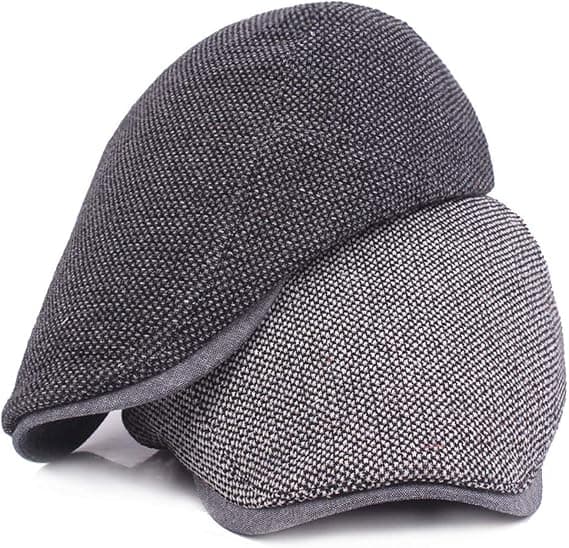 2 stk Klassisk Bomulls Beret Cap Justerbar Bomull Flat Cap Vintage