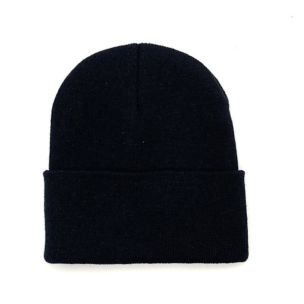 Naruto Strikkede Hue Imprint Simple Trend Sort Hip-hop Curlin