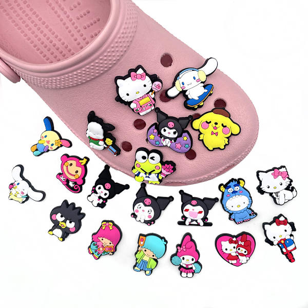 20 st 3D Clog Sandaler Smycken (Cartoon), Skosmycken, Söta Skosmycken för Clogs Skor Sandaler Armband DIY