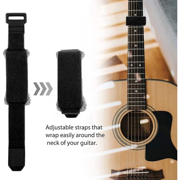 2 st Justerbar Gitarrsträngsdämpare, Ljudreducerande Dämpare Universal Gitarr, Greppbrädesdämpande Remmar, Musikaliska Ins